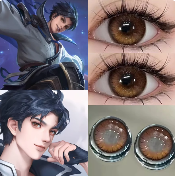东方曜cos美瞳王者农药荣耀深棕色显色大直径漫展日抛隐形眼镜6st