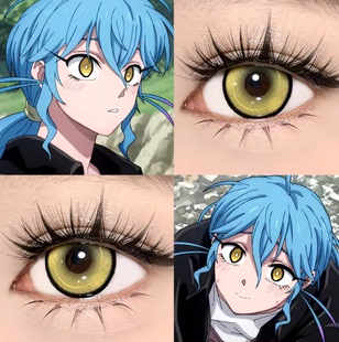 赤尾晶cos美瞳坂本日常耀光金跃动心跳波崽糕金显色正品男女贺ah