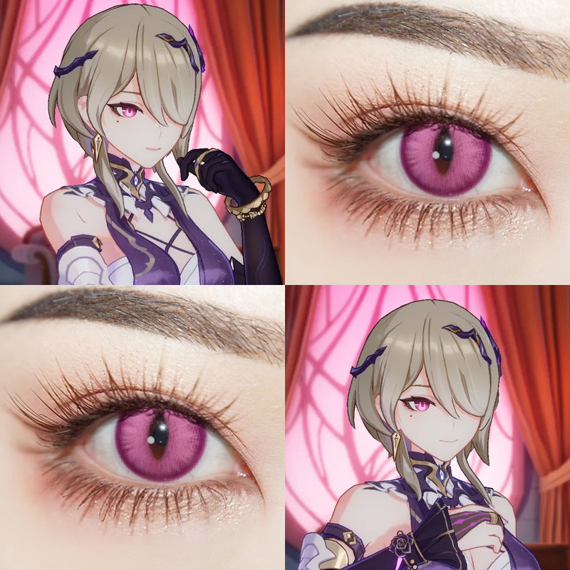 崩坏三丽塔cos美瞳青春粉魔法少女雷龙幻夜火龙果酸梅气泡显色AH