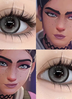 暮蝶cos美瞳半年抛无畏契约灰色大直径漫展cosplay隐形眼镜5st