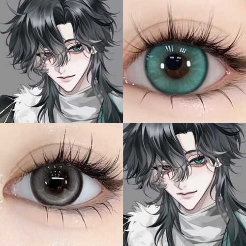 SRE骑士cos美瞳半年抛异瞳青绿色灰色第五人格大直径隐形眼镜DST