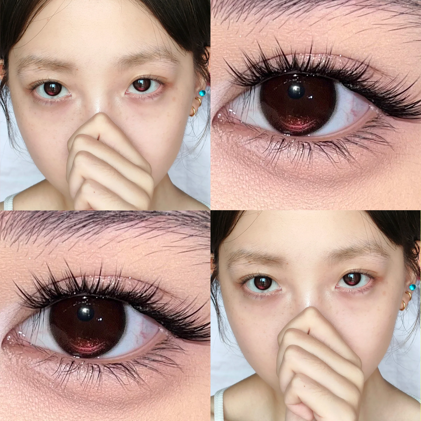 娇憨千金美瞳月抛mixmixx酒红色高光氛围感焦糖梦境官方正品舒bs