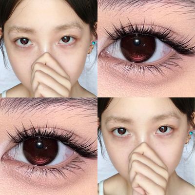 娇憨千金美瞳月抛mixmixx酒红色高光氛围感焦糖梦境官方正品舒bs