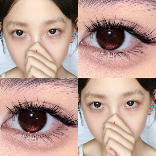 娇憨千金美瞳月抛mixmixx酒红色高光氛围感焦糖梦境官方正品舒bs