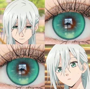 保科昴cos美瞳绿色日抛花薰凛然极夜之森薄荷曼波春风显色还原ah