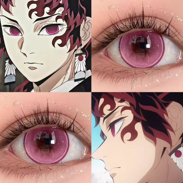 继国缘一cos美瞳鬼灭之刃水水粉水三千玫瑰精灵次元梦境玫红贺ah