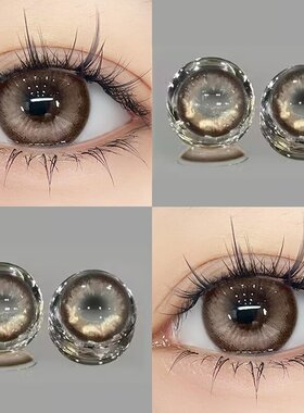 zeru美瞳dark brown半年抛大直径亚裔混血感正品官网隐形眼镜8ST