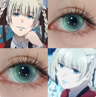 桃喰绮罗莉cos美瞳日抛狂赌之渊10片装隐形眼镜带度数6tb