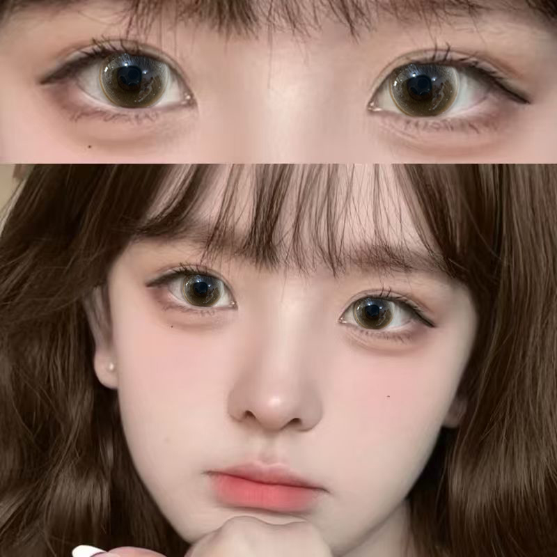 许妍同款】美瞳月光千金奶糊糊棕小直径隐形眼镜带度数正品6tb