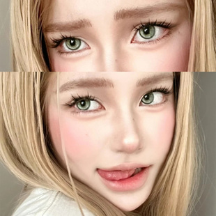 hohocon原始造物主美瞳半年抛混血大直径绿色虹膜隐形眼镜官方8ST