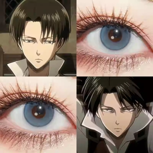 利威尔cos美瞳年抛进击的巨人doya缩瞳兵长蓝显色大直径漫展6st