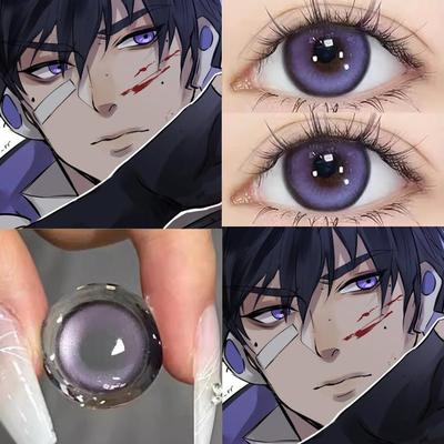 壹决cos美瞳半年抛紫色无畏契约valorant大直径显色混血漫展6ST