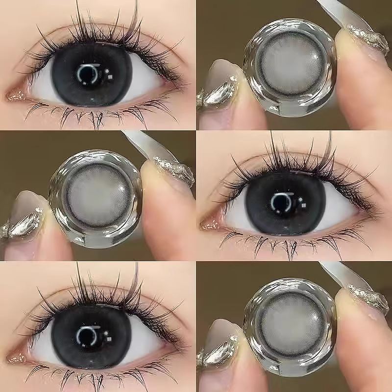 eyesonys暗涌美瞳半年抛小直径黑色纯欲自然隐形眼镜旗舰店6tb