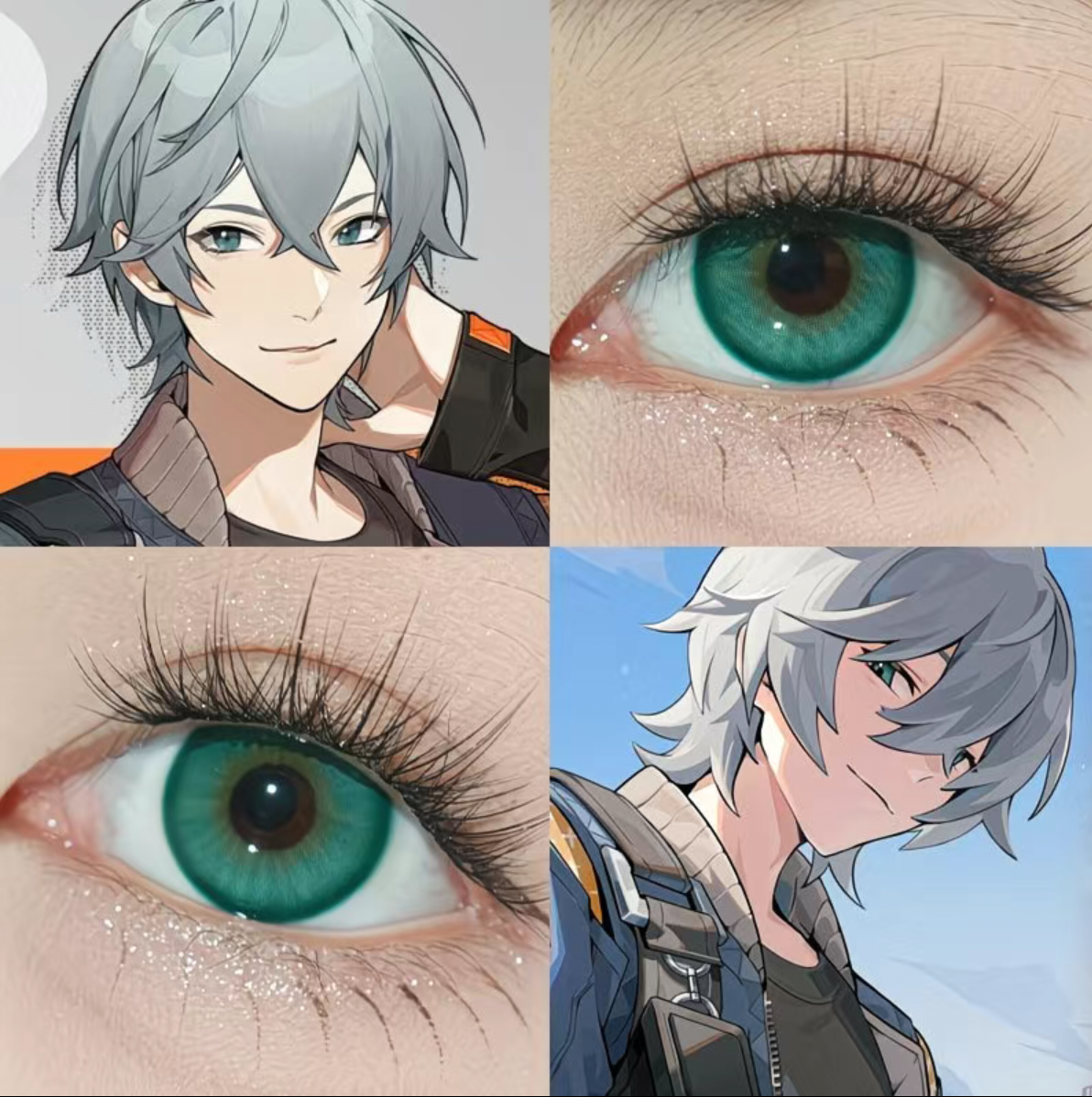 哲cos美瞳绝区零铃妹半年抛两片装大小直径绿色显色漫展6tb