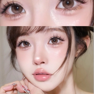 recolook美瞳月光千金棕色半年抛大直径混血三明治工艺旗舰店6st