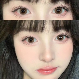 琥珀天光美瞳半年抛纯欲自然款隐形眼镜一年抛带度数高颜值女9st