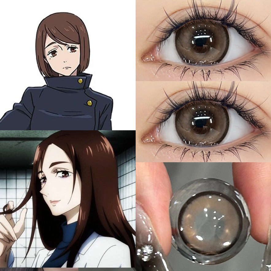 家入硝子cos美瞳大直径半年抛彩色近视漫混血展显色隐形眼镜cst