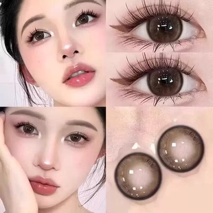 品牌润眼液】耀光星黑美瞳日抛10片次抛大小直径彩色隐形眼镜6tb