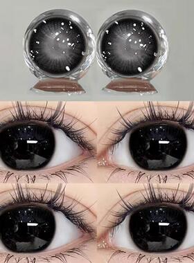 咕咕黑色美瞳半年抛大小直径纯欲自然隐形眼镜正品官方旗舰店8ST