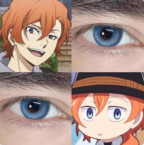 中原中也太宰治中岛敦cos美瞳文豪野犬蓝色混血半年抛隐形眼镜6st