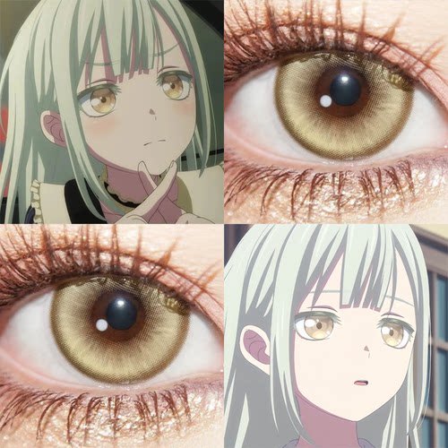 若叶睦cos美瞳半年抛颂乐人偶avemujica大小直径隐形眼镜漫展3ST