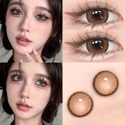 olens小鹿棕美瞳日抛有度数彩色隐形眼镜琥珀棕纯欲官方正品6st