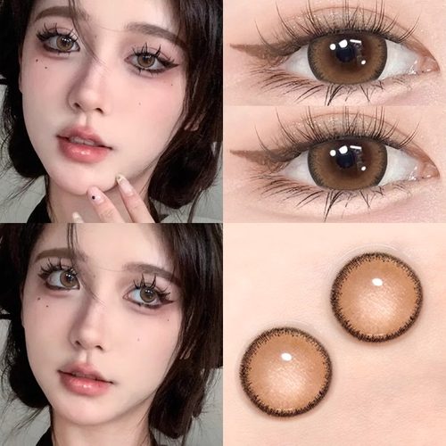 olens小鹿棕美瞳日抛有度数彩色隐形眼镜琥珀棕纯欲官方正品6st