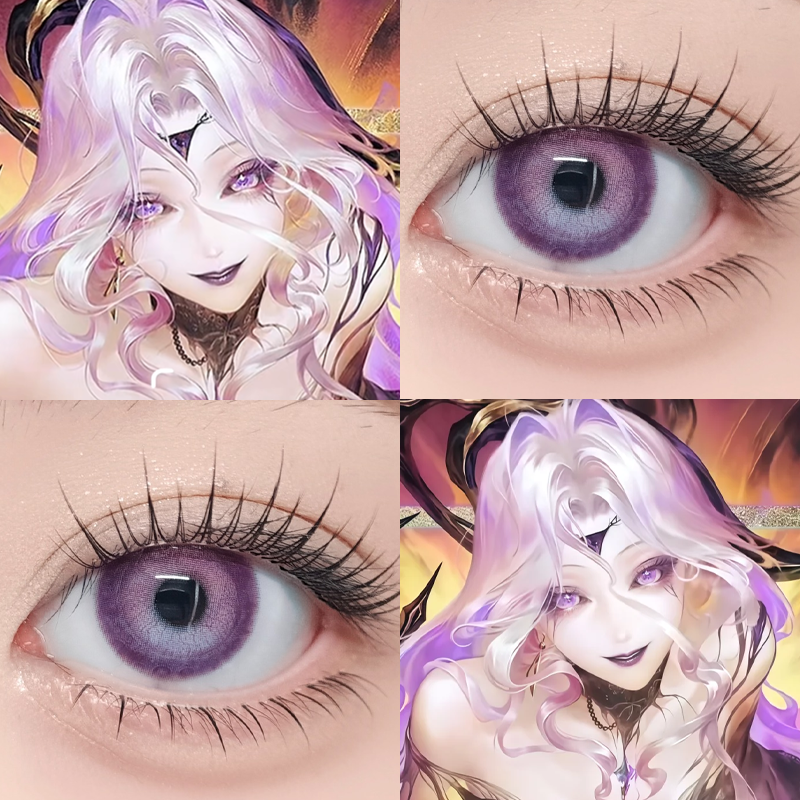 无期迷途伊蕾娅cos美瞳紫色日半年抛帝江紫云暮山紫显色正品舒bs