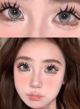 美瞳盐湖猫眼日抛大直径绿色cos欧美混血隐形眼镜6st