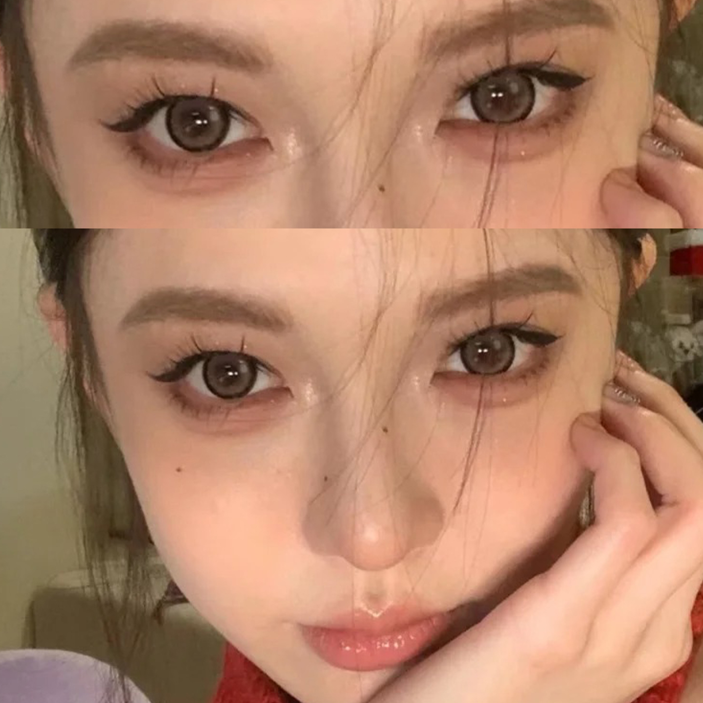 oceangirl苦桃美瞳无花果喜番泥暗夜紫黑半年抛大直径隐形眼镜8tb