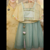 如梦令 新中式 短款 现货 上衣九分裤 SC281女童夏季 三件国风套装