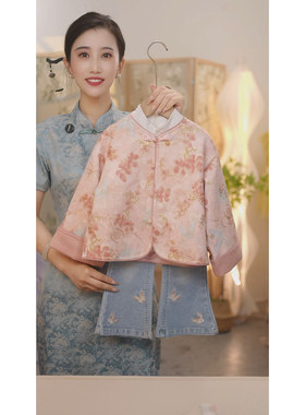 现货【枫林晚】SC601女童2025新款秋季新中式国风休闲外套