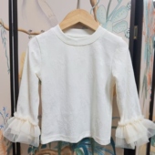 现货 口打底衫 SC541女童秋季 网纱袖