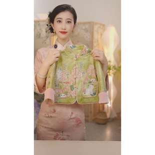 招财 盘扣国风薄款 SC629女童2025新款 新中式 棉服外套 冬季 现货