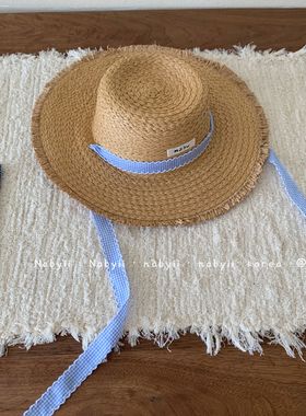 法式优雅ins韩系甜美可爱大檐遮阳草帽海边沙滩帽女夏