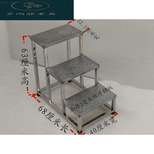 定制加厚钢管脚踏凳家用梯台阶踏步货梯凳洗车二三步梯台阶凳室内
