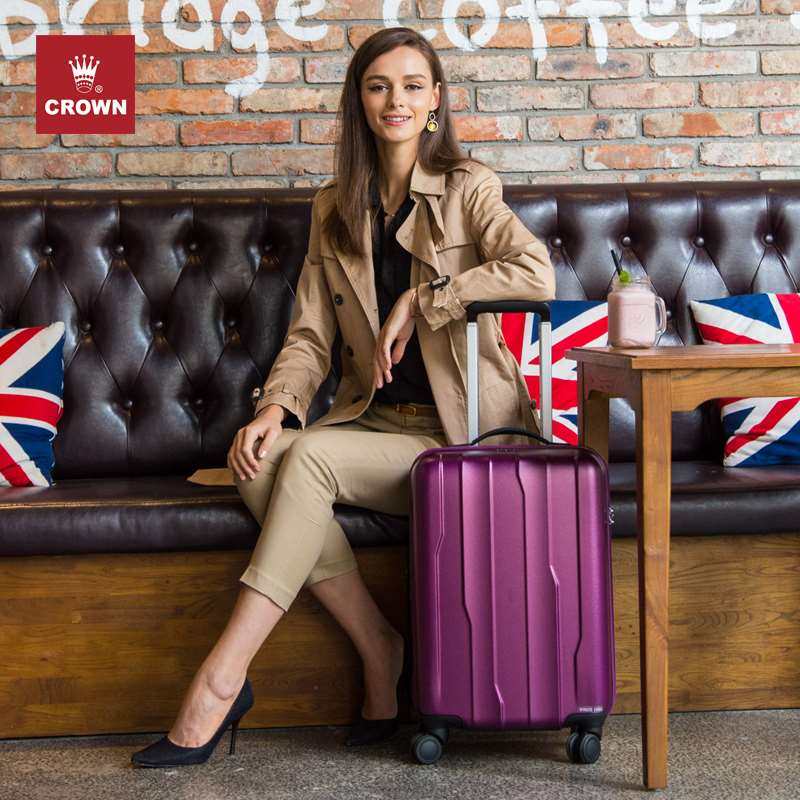 crown/皇冠拉杆箱万向轮旅行箱 轻便行李箱 皇冠硬箱 登机箱 5088