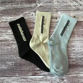 欧美嘻哈侃爷中筒kanye同款 calabasas字母潮流椰子yeezy袜子男潮