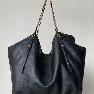 百搭暗黑链条设计大容量腋下包托特包大包 时尚 THREE新品 网红同款