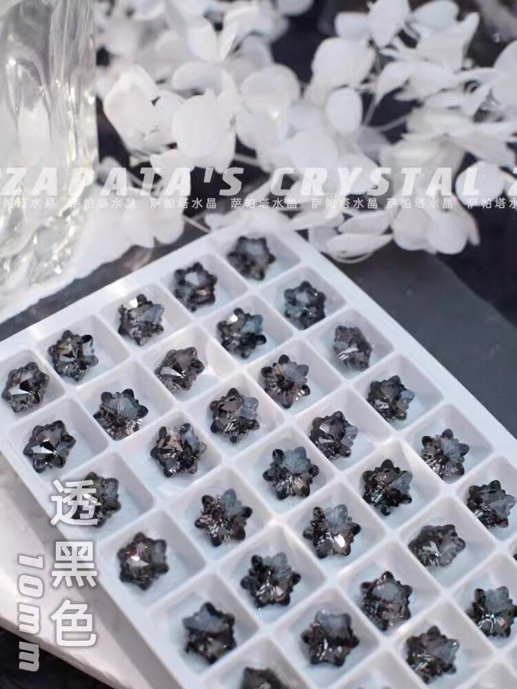 萨帕塔雪花透黑色精品K9钻
