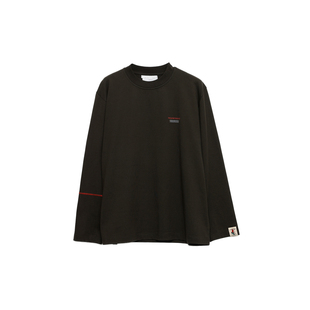 ROARINGWILD 主线系列 灰绿色异形天使印花长袖T恤