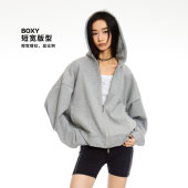 arch 咆哮野兽 roaringwild 灰色拉链保暖连帽上衣短款 卫衣外套