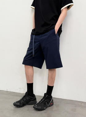 roaringwild a arch 咆哮野兽 藏蓝色休闲裤轻薄速干美式短裤男