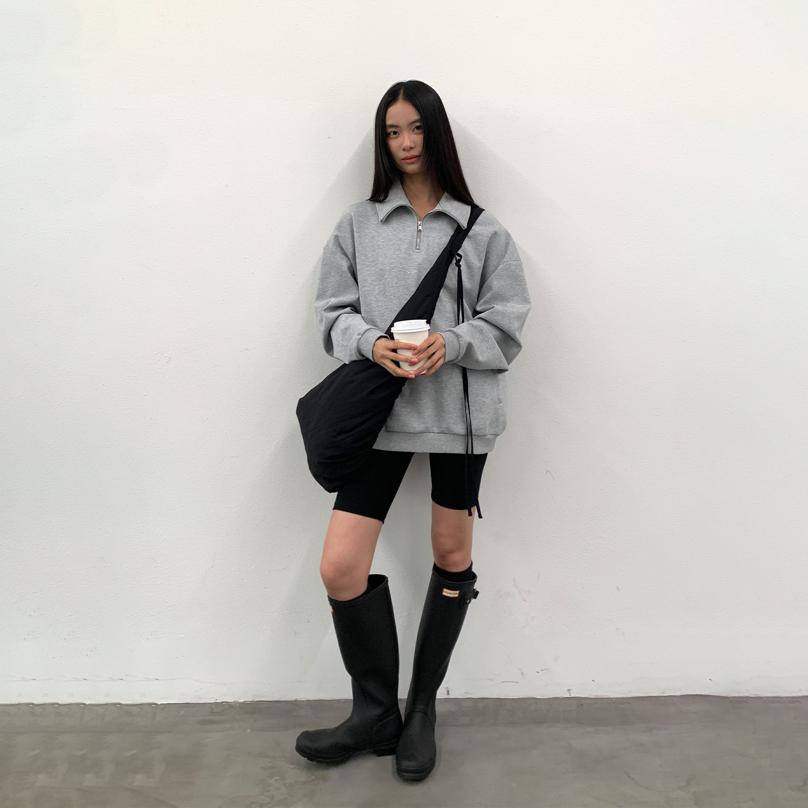 咆哮野兽半拉链通勤卫衣