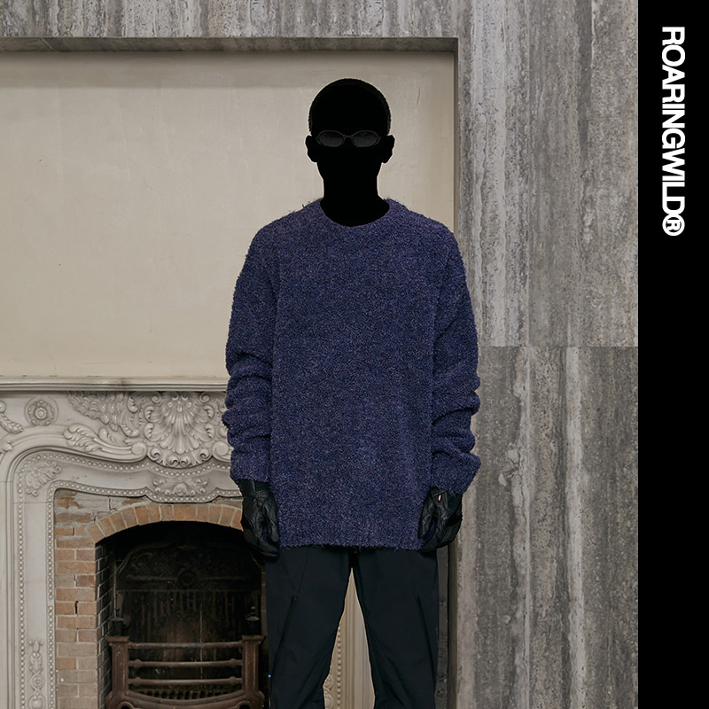 咆哮野兽软糯定番圆领毛衣