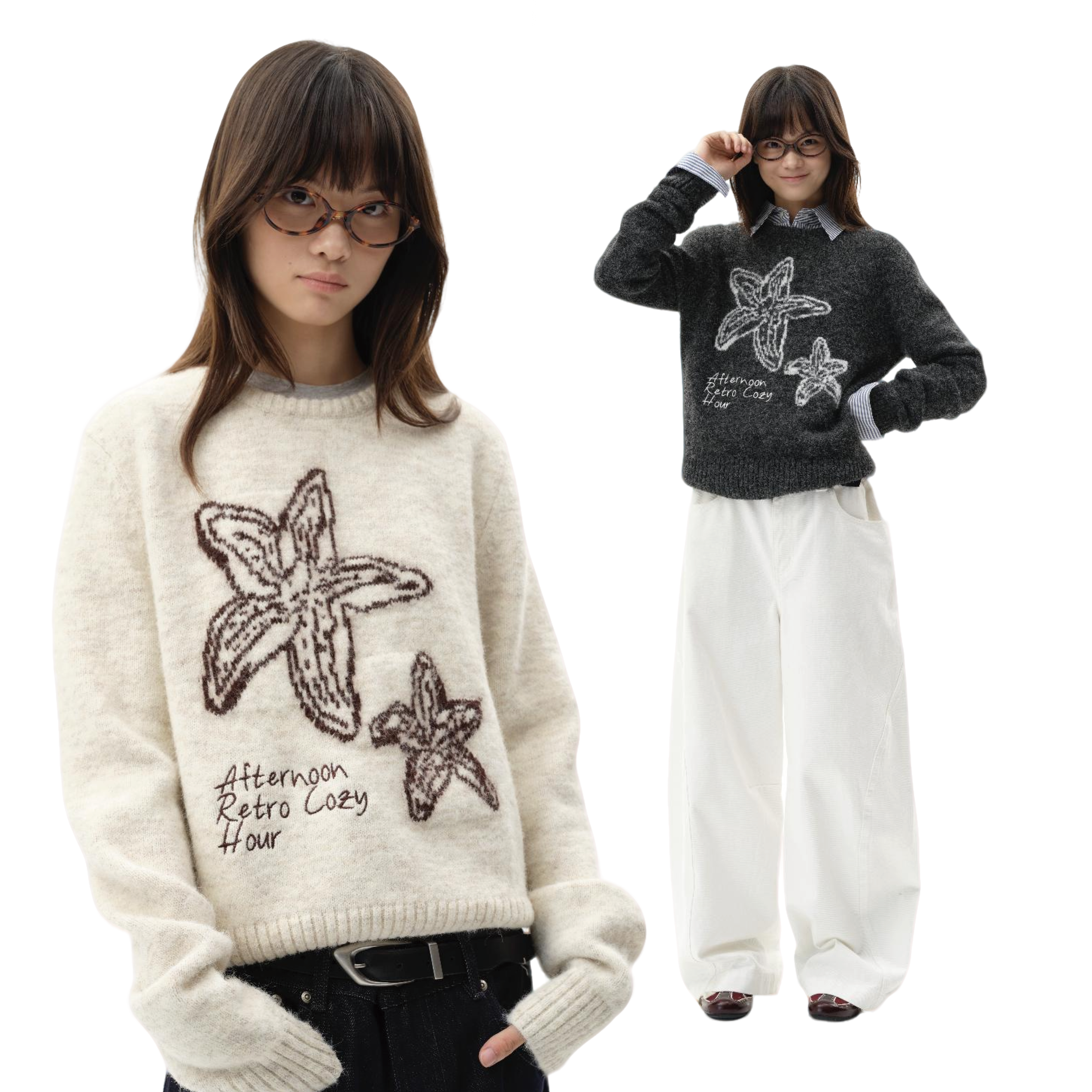 roaringwild正肩羊毛衫套头毛衣