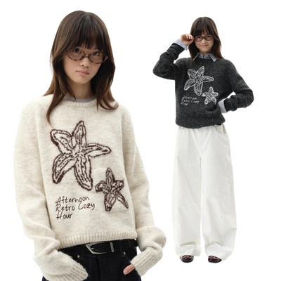 roaringwild正肩羊毛衫套头毛衣