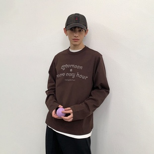 长袖 arch 宽松圆领纯棉打底上衣男士 T恤 咆哮野兽 roaringwild