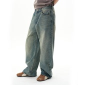 弧形美式 arch roaringwild 咆哮野兽 蓝色镰刀裤 复古水洗牛仔裤