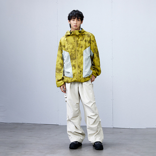 米白色膝褶宽松廓形伞兵裤 roaringwild 咆哮野兽 arch